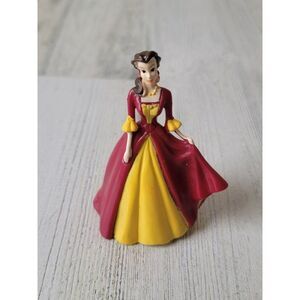Disney red yellow formal dress Belle Beauty Beast princess toy figure‎